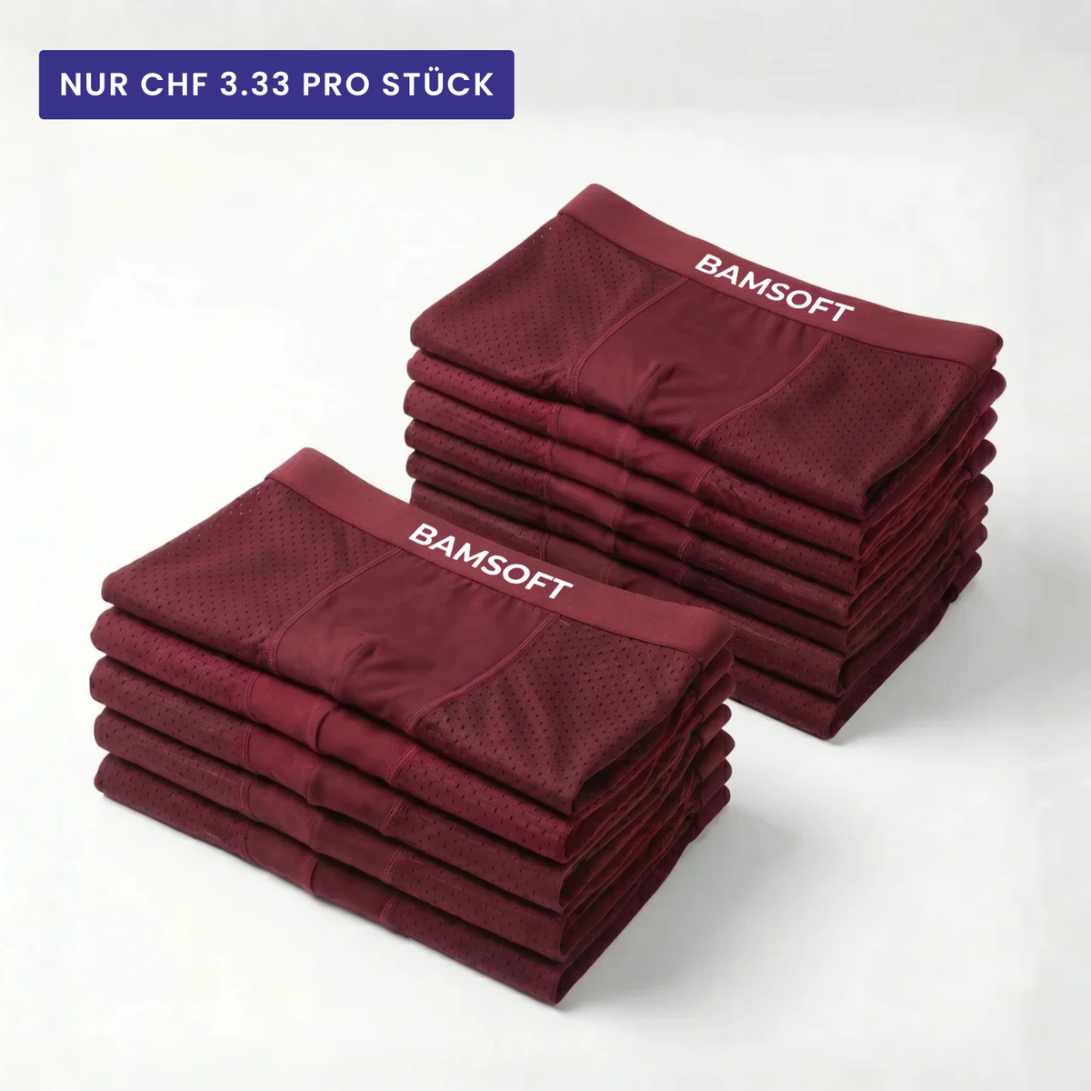 BamSoft | Atmungsaktive Boxershorts aus Bambus (5+7 GRATIS)