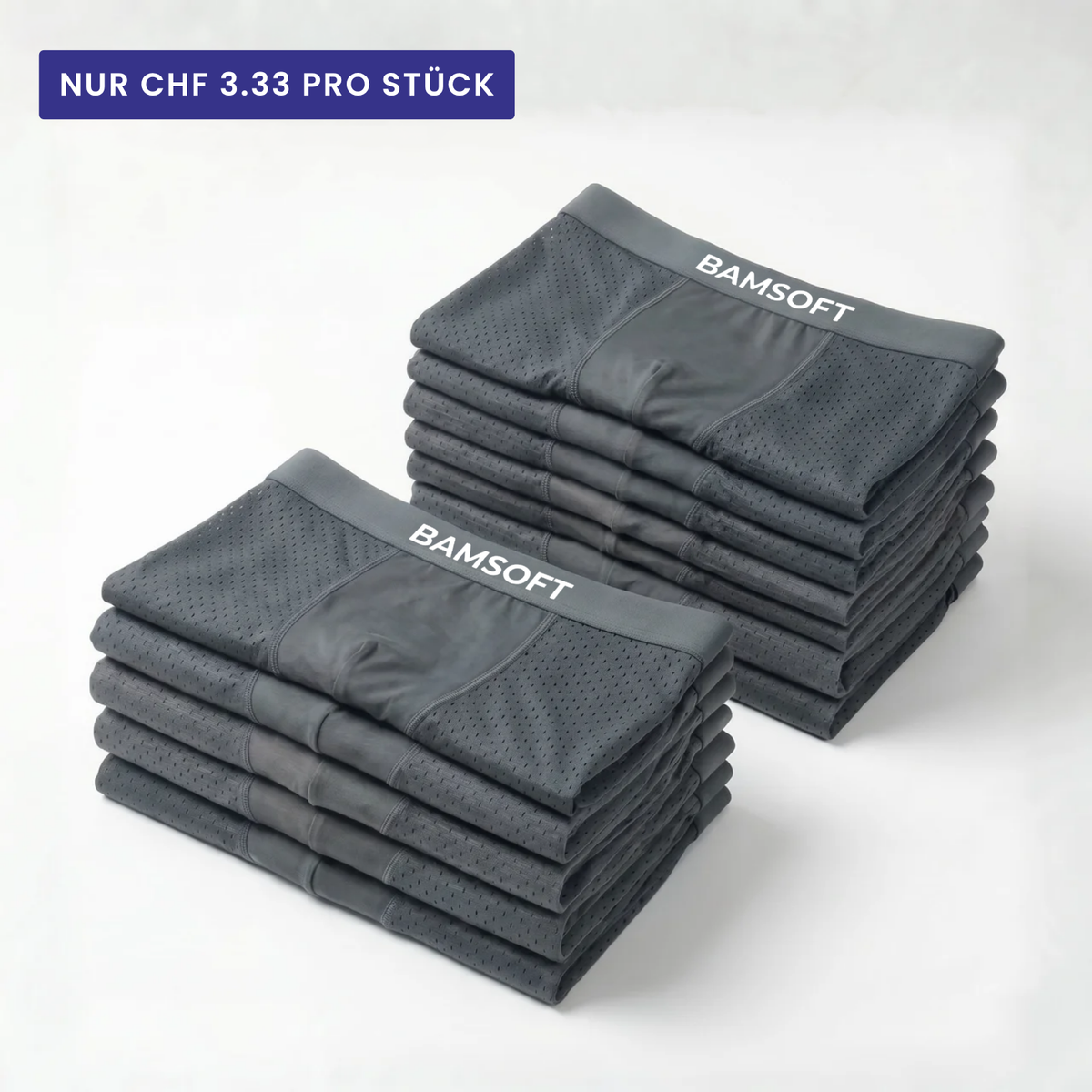 BamSoft | Atmungsaktive Boxershorts aus Bambus (5+7 GRATIS)