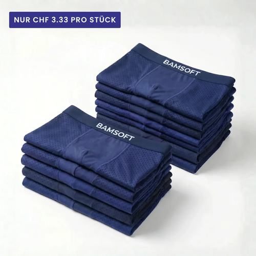 BamSoft | Atmungsaktive Boxershorts aus Bambus (5+7 GRATIS)
